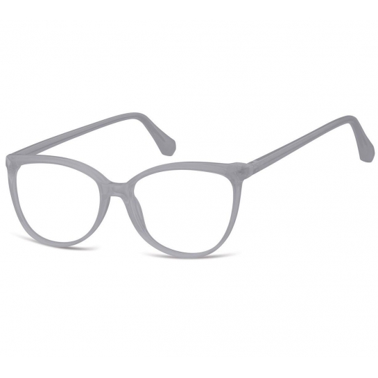 Damskie okulary optyczne zerówki kocie oczy Sunoptic CP116G mleczny szary
